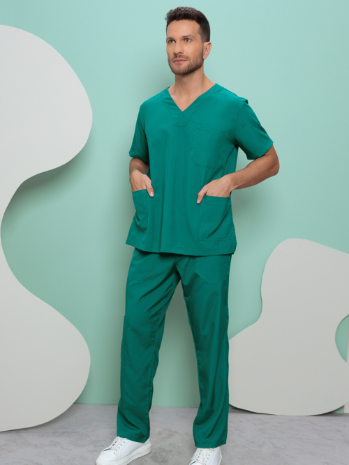 Scrub Masculino Alexandrita | Verde Escuro