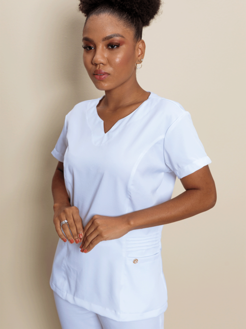 Scrub Feminino Jade | Branco