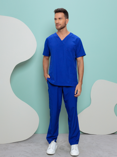 Scrub Masculino Alexandrita | Azul Bic