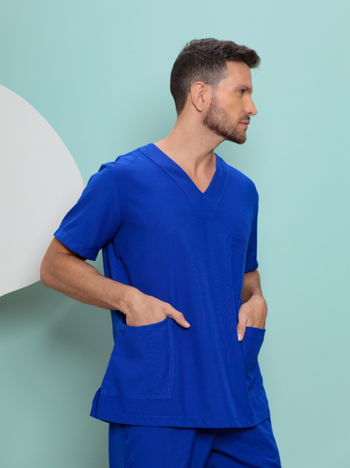 Scrub Masculino Alexandrita | Azul Bic