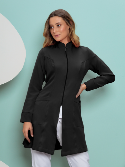 Jaleco Feminino Pérola - Preto